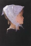Nicolae Grigorescu Porfile of a Young Girl oil on canvas